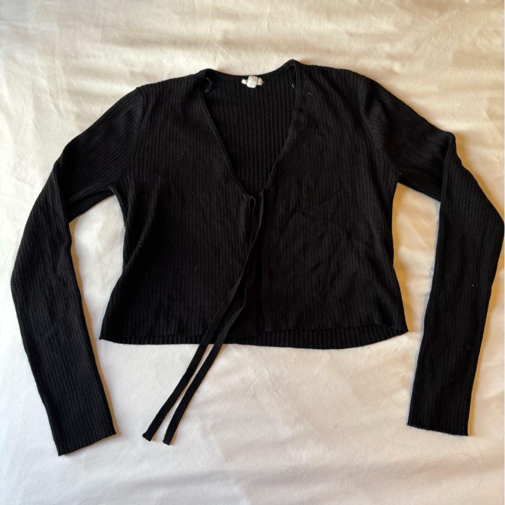 Garage Black Ribbed Sweater